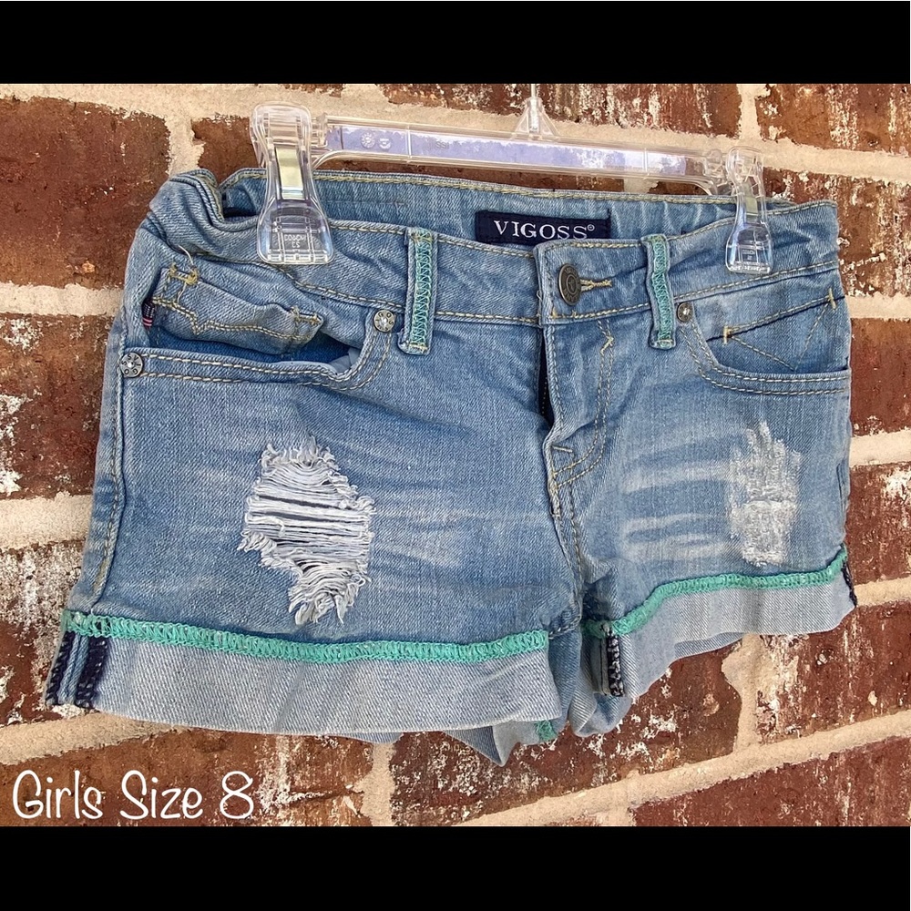 VIGOSS Denim Shorts Blue Jean Distressed GIRLS Sz8